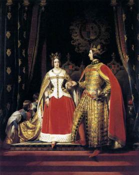 Sir Edwin Henry Landseer : Queen Victoria and Prince Albert at the Bal Costume